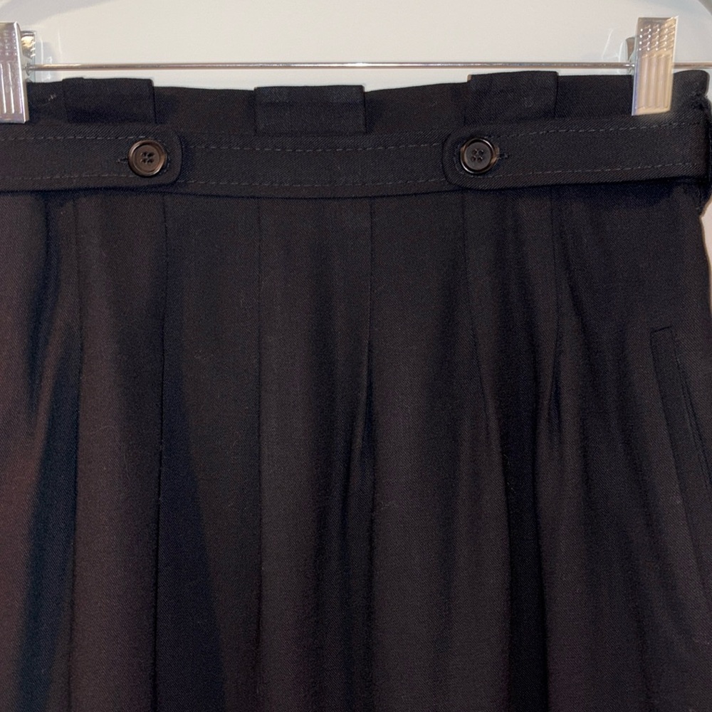 BCBGMAXAZRIA Stella High Waisted Pleated Wool Blend Pencil Skirt Size 8 Black - Picture 4 of 14